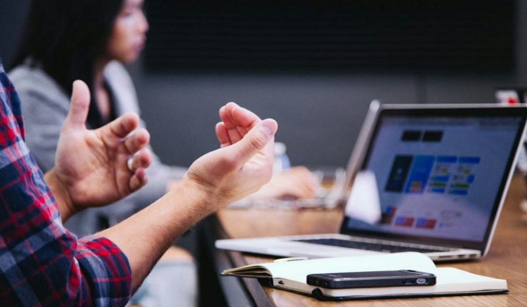 black smartphone near person